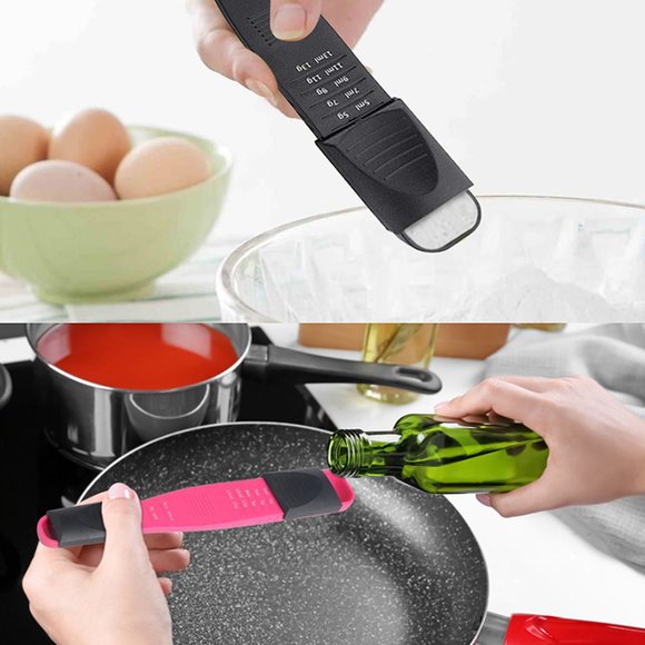 2-Pack: Adjustable Measuring Spoon & Spatula Double Ended Adjustable For Baking - Picture 4 of 5